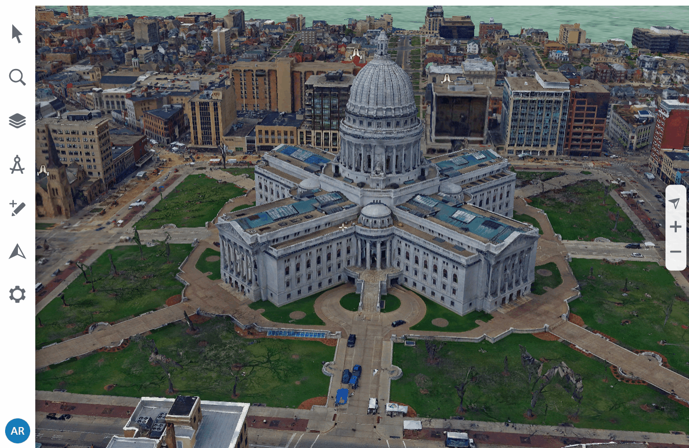 A large building with a dome on top AI-generated content may be incorrect.