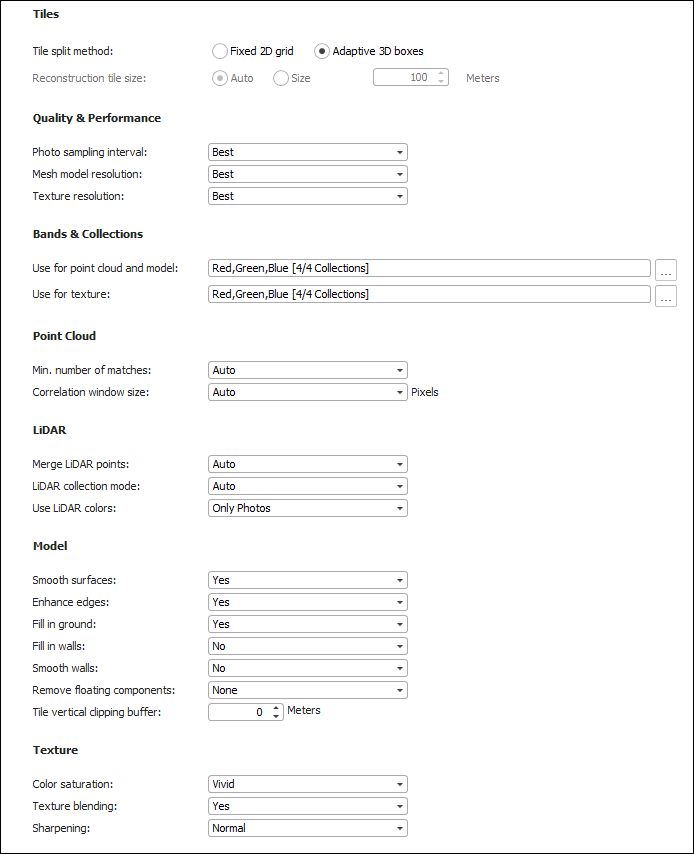 Setting Build Parameters – Advanced Settings