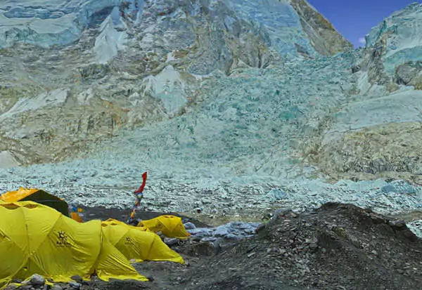 View of Everest from basecamp